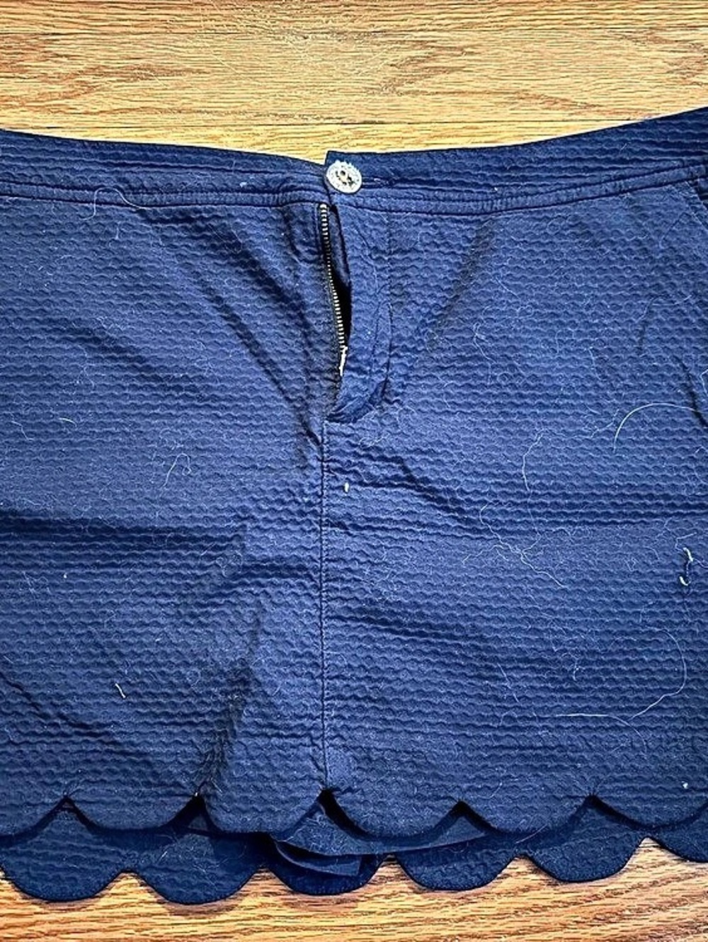 Lilly Pulitzer Colette Skort Scalloped Shorts Blue Size 16